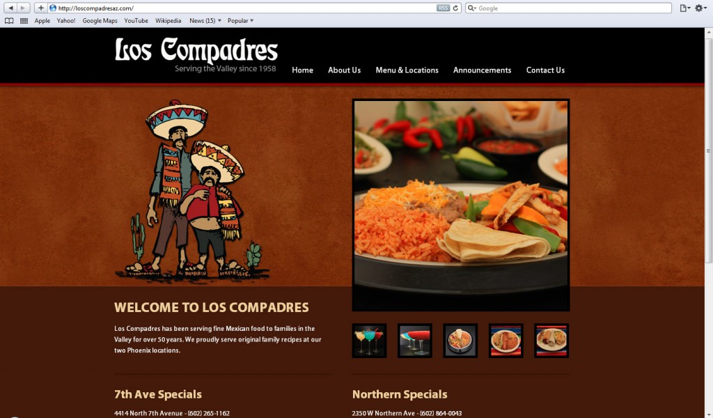 Los Compadres Website by Liquis Design