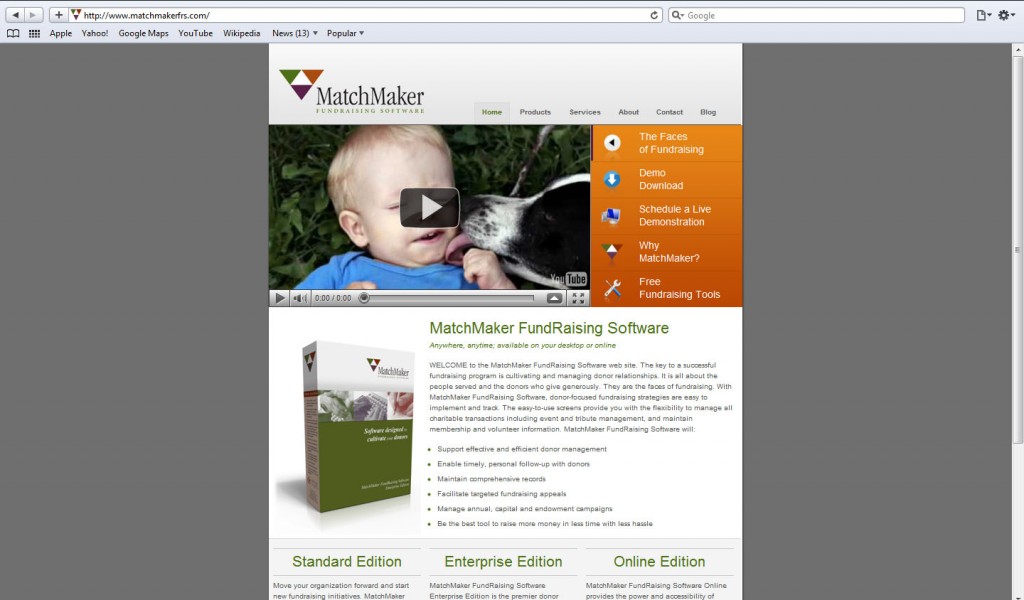 MatchMaker Software Website by Liquis Design